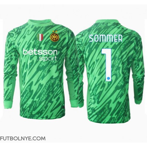 Camiseta Inter Milan Yann Sommer #1 Portero Primera Equipación 2024-25 manga larga